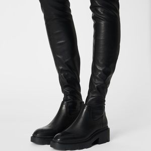Ash Manhattan 41 11 black thigh high OTK boots lug sole- sold out
